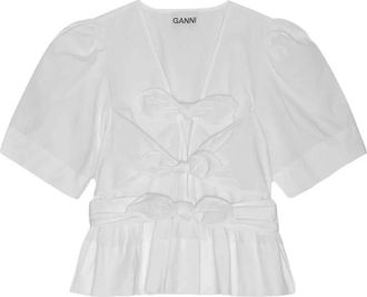 Ganni Mujer, Blusas y Camisas, Blanco, Talla: M