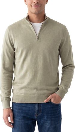 Raffi Jersey 1/4-Zip Mock Neck Sweater