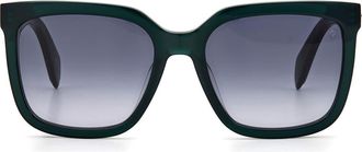 Rag & Bone 56mm Square Sunglasses in Grey Green/Dark Grey Gradient at Nordstrom Rack