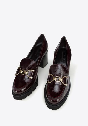 Wittchen Dames Patent Leather Pumps met Gesp Donker Burgundy Donker Burgundy