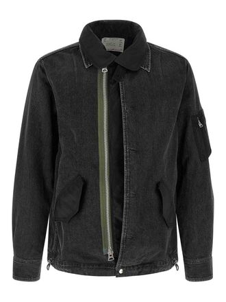 sacai Nylon Insert Denim Jacket