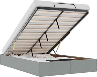 vidaXL Estructura De Cama Otomana Sin Colch&oacute;n Gris Claro 120x200cm Vidaxl