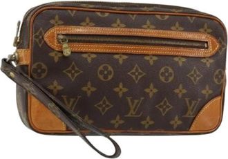 Louis Vuitton Pre-owned Canvas Clutch - Dames - Vintage Clutch - Bruin - ONE Size - Vintage