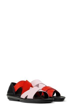 Camper Right Isla Cross Strap Sandal in Multi - Dark Red at Nordstrom, Size 41