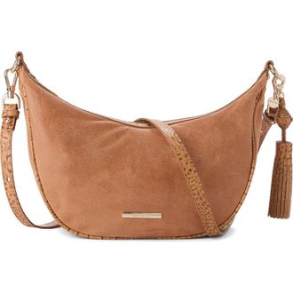 Brahmin Percy Leather Shoulder Bag in Tan at Nordstrom