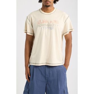 Elwood Nubby Graphic T-Shirt in Natural at Nordstrom, Size Xx-Large