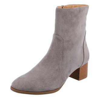 Journee Collection Comfort Foam Hayven Booties Grey HAYVEN-WD-GRY Womens