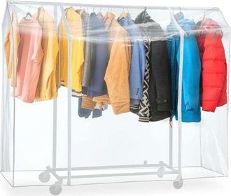 OEM 1 Unidad (180 X 50 X 150 Cm) Funda Protectora Grande Para Perchero, Pl&aacute;stico Transparente Impermeable, F&aacute;cil De Abrir Y Cerrar, Perchero No Incluido