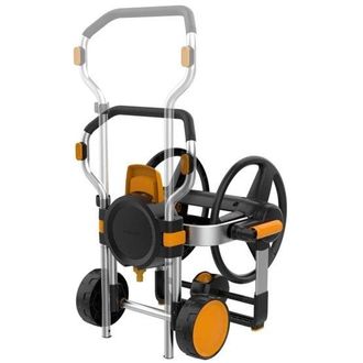 Fiskars Waterwheel Xl Carretilla Para Manguera Negro Y Naranja