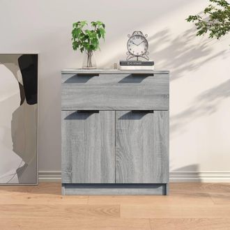 vidaXL Vidaxl - Aparador De Madera Contrachapada Gris Sonoma 60x30x70 Cm