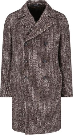Tagliatore Double-Breasted Coat - Brown