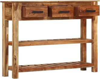vidaXL Aparador Con 3 Cajones Madera Maciza 110x30x80 Cm Vidaxl