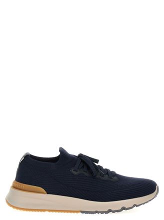 Brunello Cucinelli Dark Blue Knitted Sneakers
