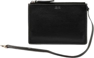 Celine Pre-owned Clutches, female, Black, Size: ONE SIZE Pre-owned Vintage Leather Clutch