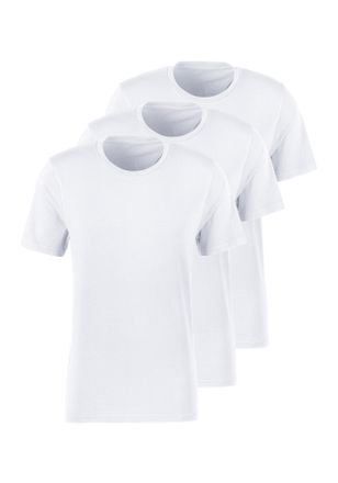Bruno Banani T-Shirt BRUNO BANANI, Herren, Gr. XL, weiss (wei&szlig;), Jersey, Obermaterial: 95% Baumwolle, 5% Elasthan, unifarben, Basic, bequem h&uuml;ftbedeckend, Rundhals