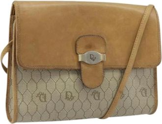 Dior Pre-owned Cross Body Bags, female, Beige, Size: ONE SIZE Pre-owned Vintage PVC Shoulder Bag