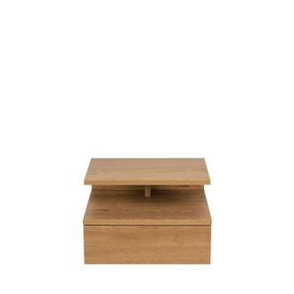 DRAWER Mesa de noche de pared con 1 caj&oacute;n de madera - Madera clara