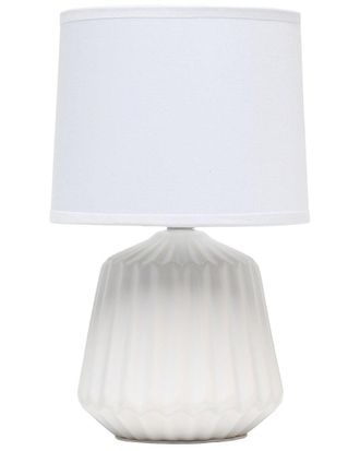 Lalia Home Petite Off White Pleated Base Table Lamp