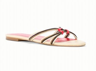 Staud Womens Carrie Sandals In Cream Red Rose