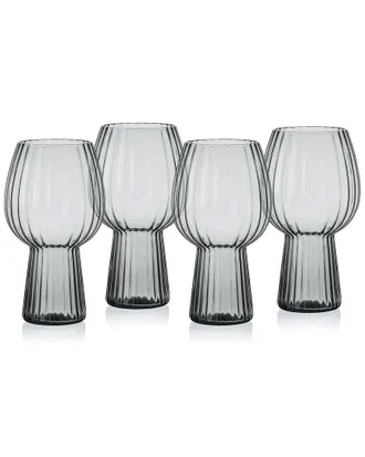 Mikasa Phoebe Optic Goblet Beer Glasses, Set Of 4