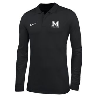 Nike Mens College (Morehouse College) Dri-FIT Long-Sleeve Polo in Black | ZM04PYMORE26-BLK