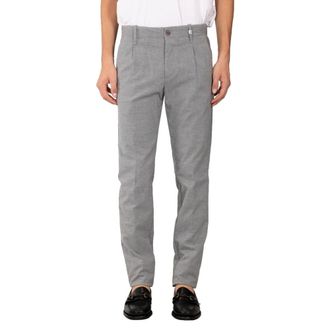 Myths Slim-fit Trousers, male, Gray, Size: XL Elegant Long Pants with Pockets