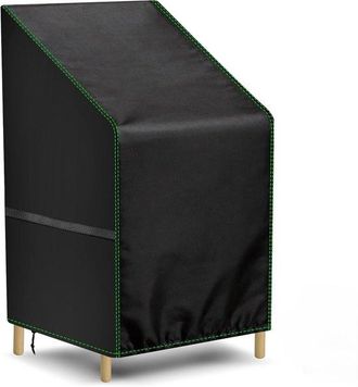 No Brand Fundas Para Sillas De Jard&iacute;n - Fundas Para Sillas De Exterior - Protegen Los Muebles - Tejido Oxford Impermeable - 70x90x80/120cm - Negro