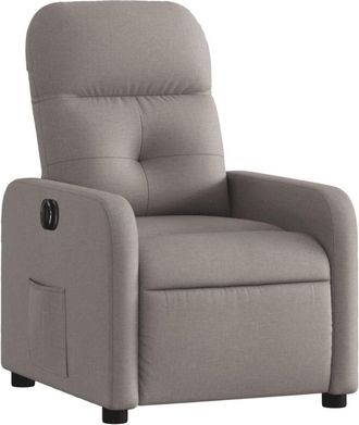 vidaXL Sillón reclinable eléctrico tela gris taupé Vidaxl