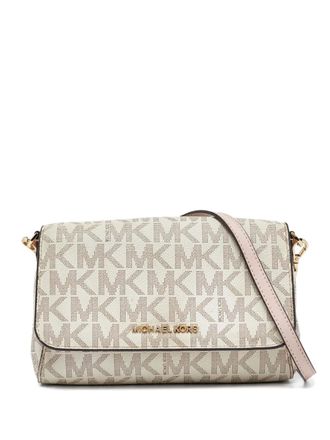 Michael Kors monogram-pattern crossbody bag - women - Canvas - One Size - White