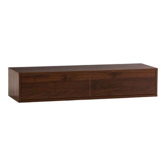 HOMN Mesa consola suspendida 2 cajones efecto nogal
