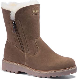 Olang White Fur Doposci Matte Ankle Boots