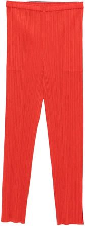 Pleats Please Issey Miyake July geplooide straight broek - Rood