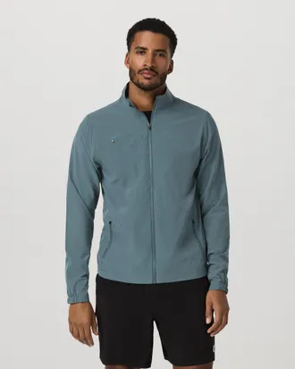Vuori Clothing Venture Track Jacket | Blue Sea Linen Texture | Medium
