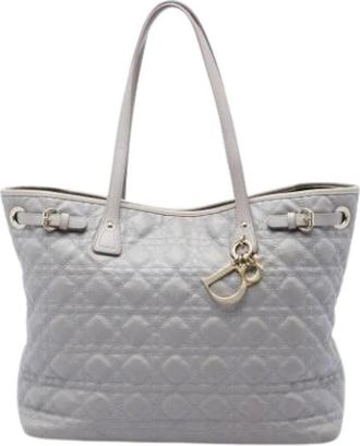 Dior Pre-owned Tote Bag - Dames - Vintage Shopper - Grijs - ONE Size - Leer - Vintage
