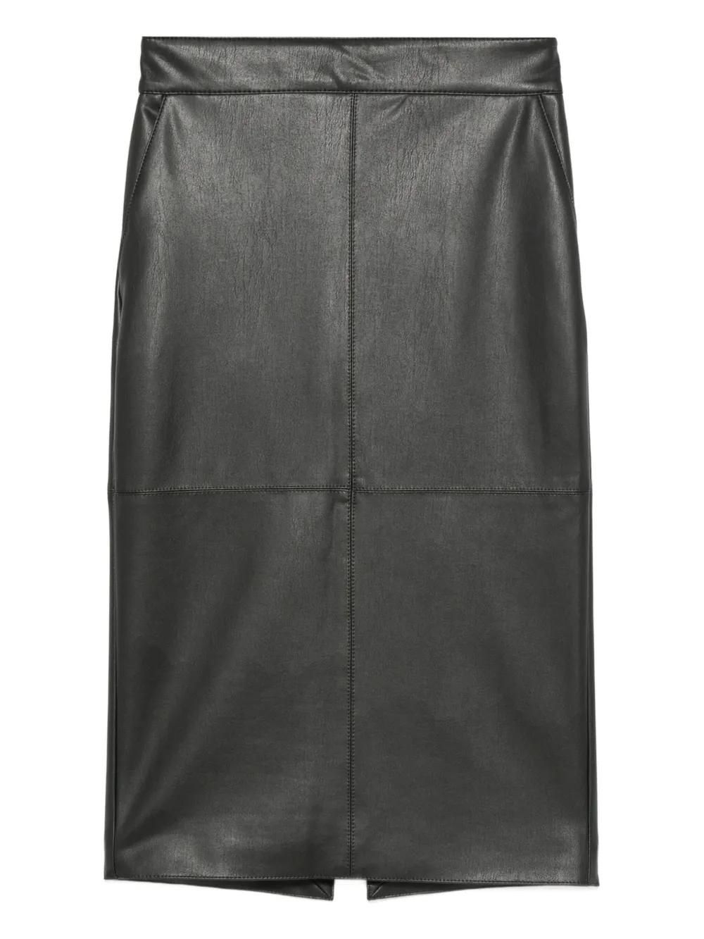 Gonna A Tubino Da Donna Gonna In Pelle Con Gonna A Vita Bassa In Pelle Autunno E Inverno Gonne Bianche (Black, S