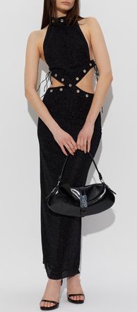 Os&eacute;ree Dress With Lurex Thread, Womens, Black