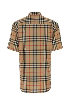 Burberry Mens Embroidered Poplin Shirt Archivebeigeipchk Cotton Camicie
