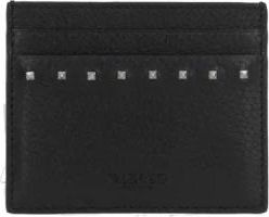 Valentino Garavani Rockstud Kaarthouder - Heren - Portefeuilles - Zwart - ONE Size - Leer - Accessoires
