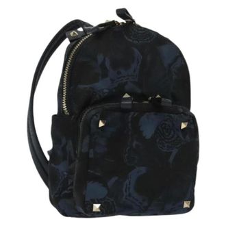 Valentino Pre-owned Nylon backpacks - Dames - Pre-owned - Blauw - Maat: ONE Size Nylon