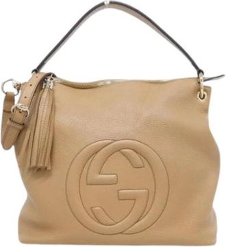 Gucci Pre-owned Shoulder Bags, female, Beige, Size: ONE SIZE Pre-owned Vintage Shoulder Bag