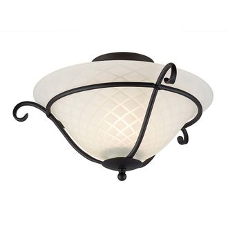 Netlighting Torchiere 1 Light Flush Ceiling Light Black E27