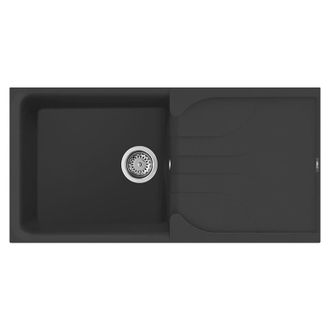 Elleci Lavello Elleci Incasso 1 Vasca 100x50 Ego 480 Granitek Nero Lge48040