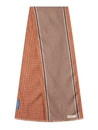 Robert Talbott Niven Houndstooth Scarf in Orange at Nordstrom