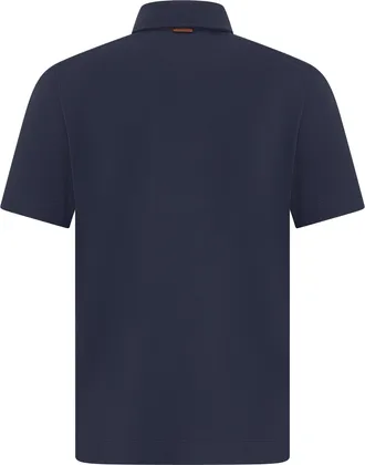 Ermenegildo Zegna Mens Polo Shirt With Pocket, Blue Cotton T-shirts And Polos