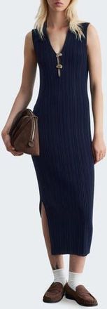 & Other Stories Sleeveless Rib Midi Sweater Dress in Blue Dark at Nordstrom Rack, Size Medium