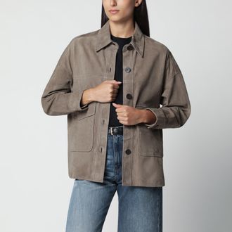 Arma Taupe Kaylee suede shirt jacket