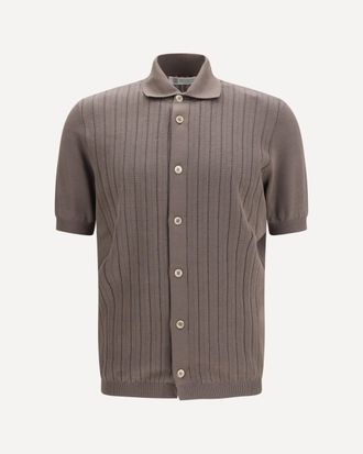 Brunello Cucinelli Cotton ribbed knit Shirt Male 54