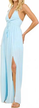 Surf Gypsy Womens Halter Dress In Blue Splash