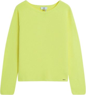 Cinque Ciella LS Pullover Longsleeve - Dames - Ronde hals truien - Geel - XL - Katoen - Truien & Vesten