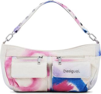 Desigual Print Canvas Shoulder Bag in White at Nordstrom